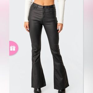 high waisted leather flare pants!!